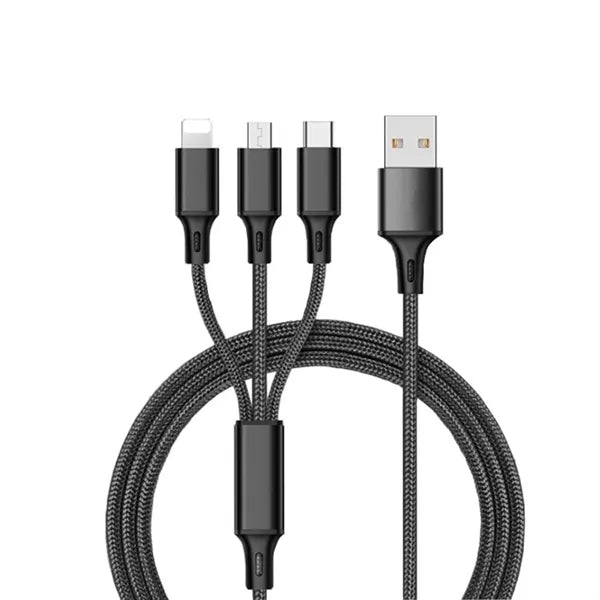 3 in 1 Nylon Braid Charging Cable