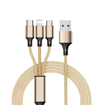 3 in 1 Nylon Braid Charging Cable
