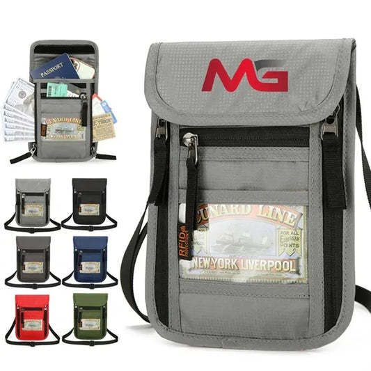 Rfid Passport Holder Neck Pouch