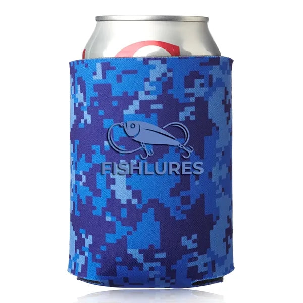 Digital Pattern Foam Can Coolers