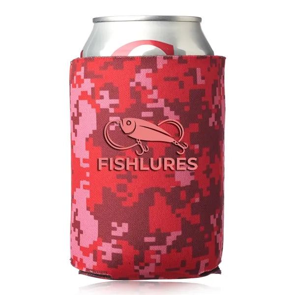 Digital Pattern Foam Can Coolers