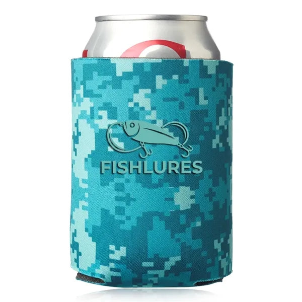 Digital Pattern Foam Can Coolers
