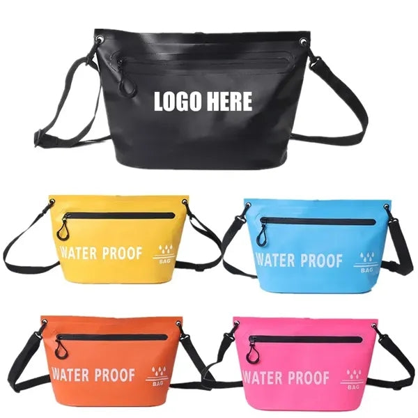 5L Waterproof Shoulder Bag with Zippered Pocket