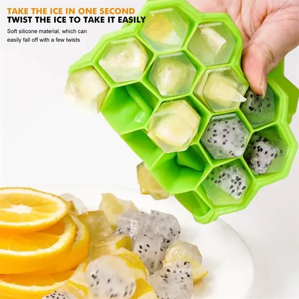 Ice Cube Trays for Freezer with Lid