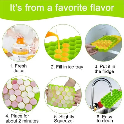 Ice Cube Trays for Freezer with Lid