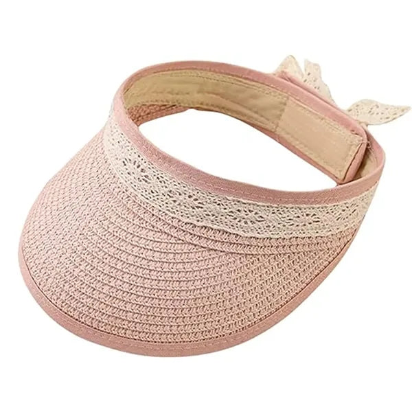 Lace Bowknot Toddler Foldable Straw Hat