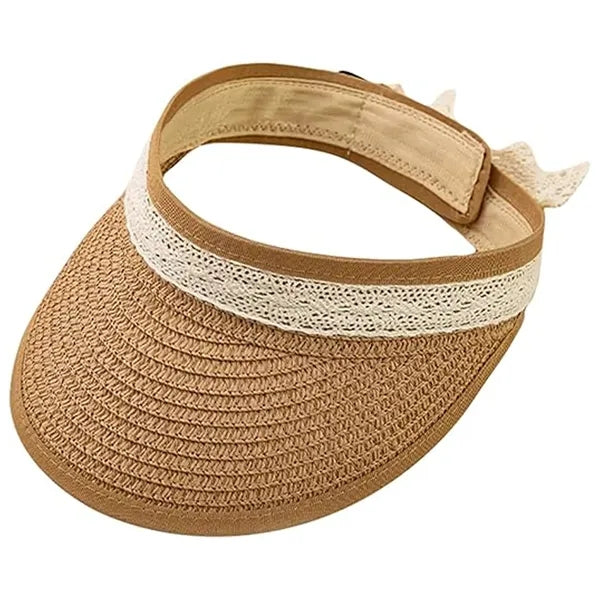 Lace Bowknot Toddler Foldable Straw Hat