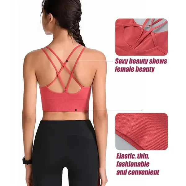 Cross Back Sports Bra for Women