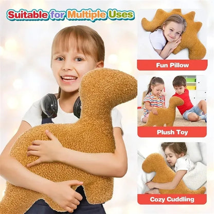 Dinosaur Chicken Nugget Pillow Stuffed Animal Plush Toy
