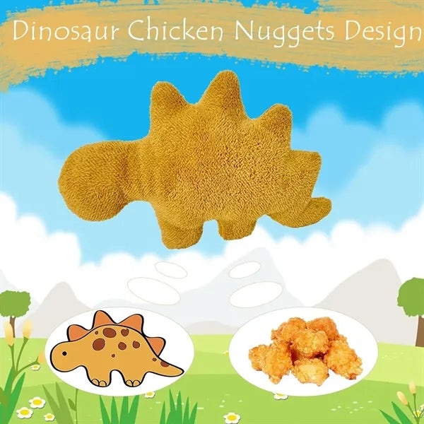 Dinosaur Chicken Nugget Pillow Stuffed Animal Plush Toy