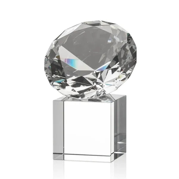 Gemstone Award on Cube - Diamond