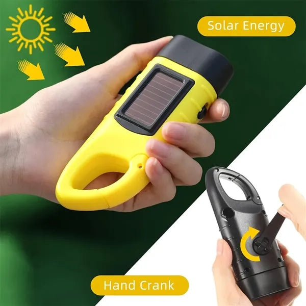Solar Hand Crank Flashlight