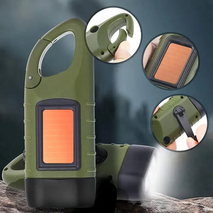 Solar Hand Crank Flashlight