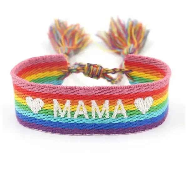 Rainbow Woven Bracelets Gay & Lesbian LGBT Pride Wristband