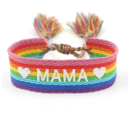 Rainbow Woven Bracelets Gay & Lesbian LGBT Pride Wristband