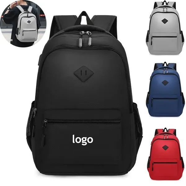 Casual School Backpack With USB Charger