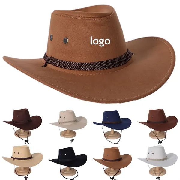 Western Cowboy Hat Suede Travel Cap
