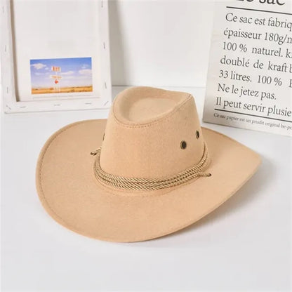 Western Cowboy Hat Suede Travel Cap
