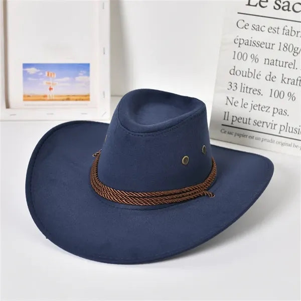 Western Cowboy Hat Suede Travel Cap