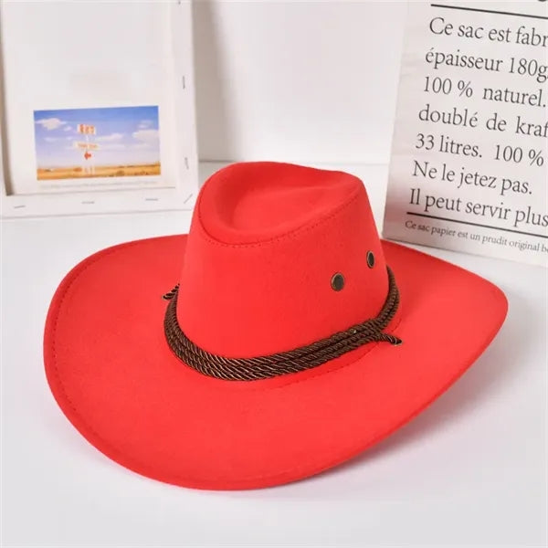 Western Cowboy Hat Suede Travel Cap