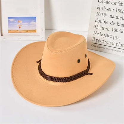 Western Cowboy Hat Suede Travel Cap