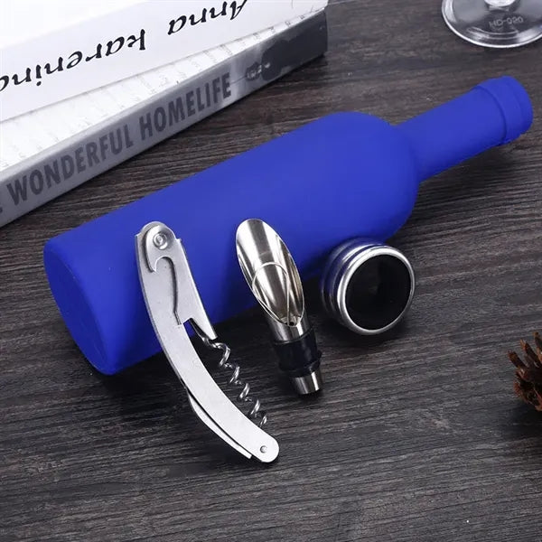 3Pcs Wine Bottle Shape Opener Set 9.45" L x 2.56" W
