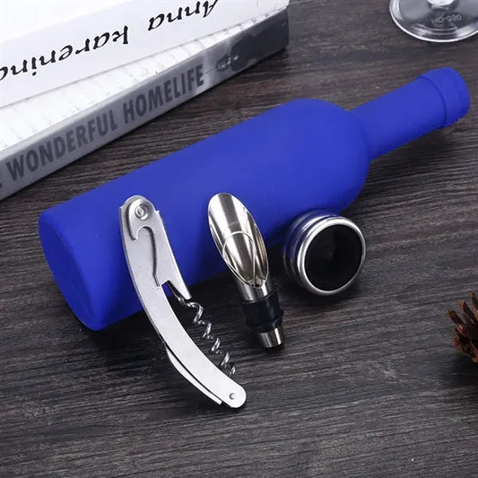 3Pcs Wine Bottle Shape Opener Set 9.45" L x 2.56" W