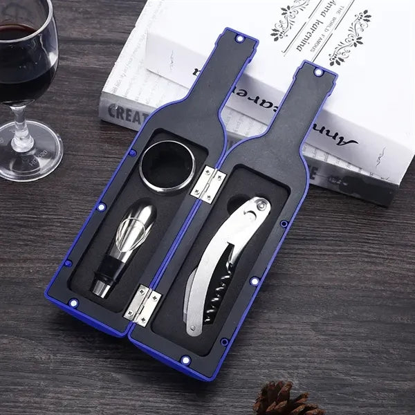 3Pcs Wine Bottle Shape Opener Set 9.45" L x 2.56" W