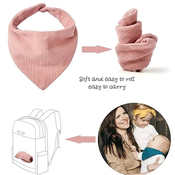 100% Cotton Baby Bandana Bibs
