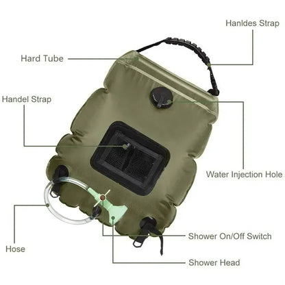Solar Shower Bag Heating Camping