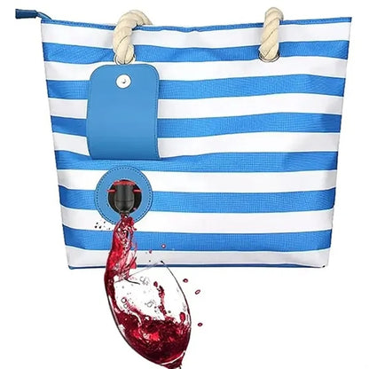 Beach Wine Tote Bag