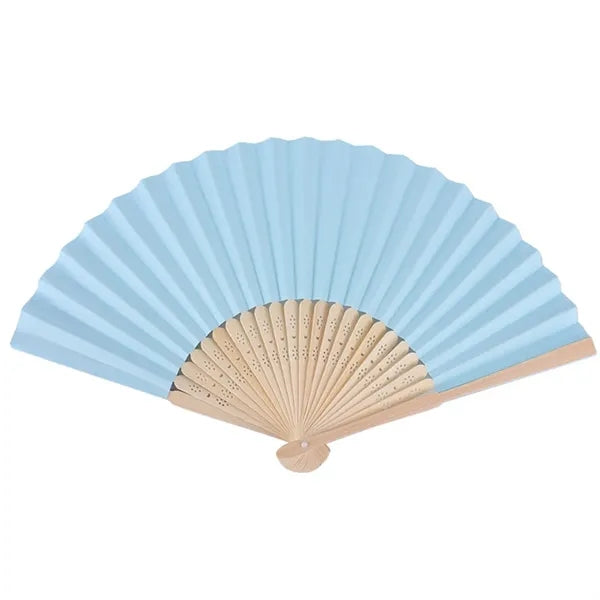 Bamboo Handle Folding Paper Fan