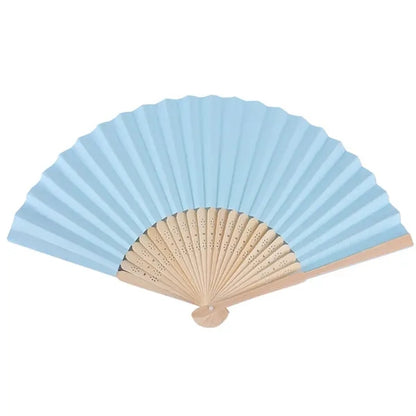 Bamboo Handle Folding Paper Fan