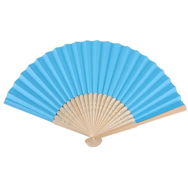 Bamboo Handle Folding Paper Fan