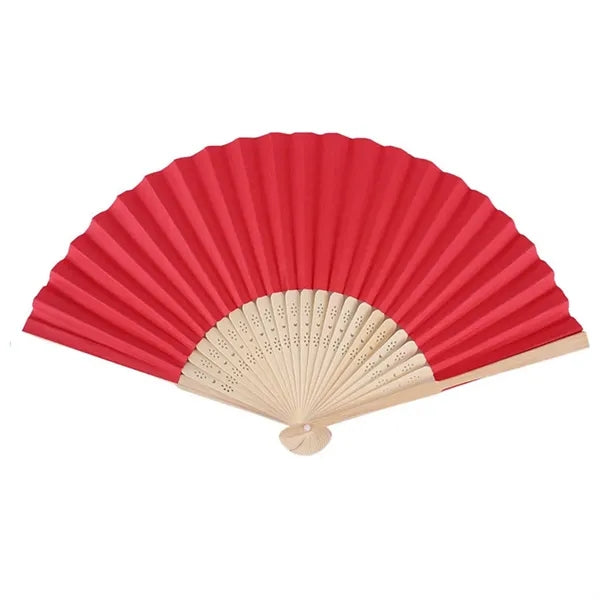 Bamboo Handle Folding Paper Fan