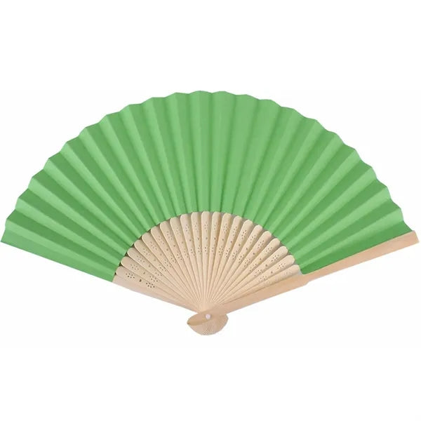 Bamboo Handle Folding Paper Fan