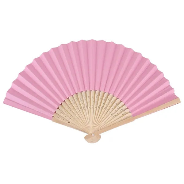 Bamboo Handle Folding Paper Fan