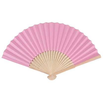Bamboo Handle Folding Paper Fan