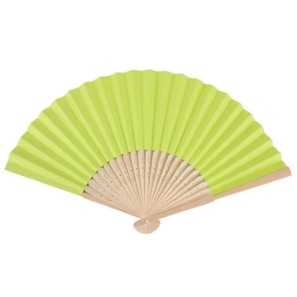 Bamboo Handle Folding Paper Fan