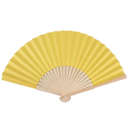 Bamboo Handle Folding Paper Fan