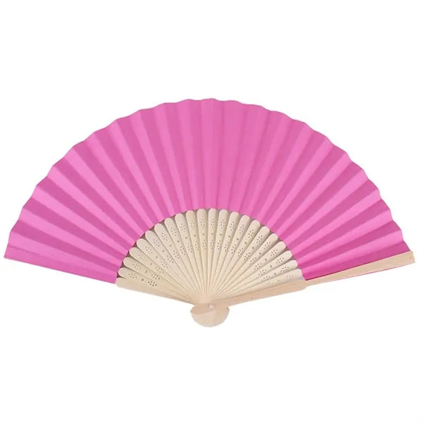 Bamboo Handle Folding Paper Fan