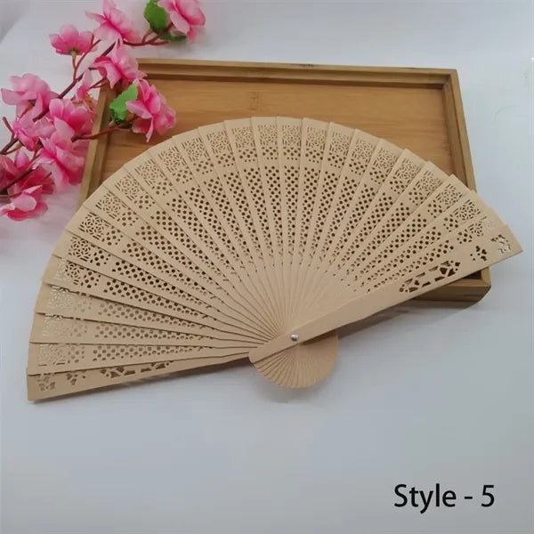 Elegant Wood Carved Fan