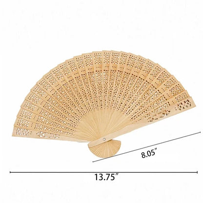 Elegant Wood Carved Fan