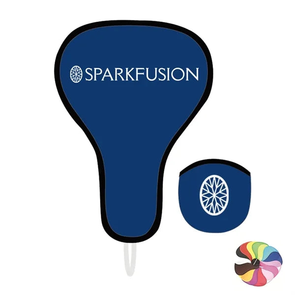 T-Shape Foldable Nylon Fan with Carrying Pouch