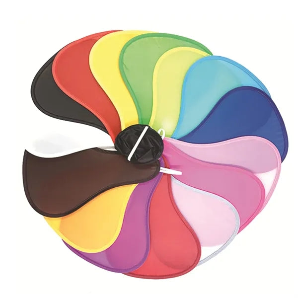 T-Shape Foldable Nylon Fan with Carrying Pouch