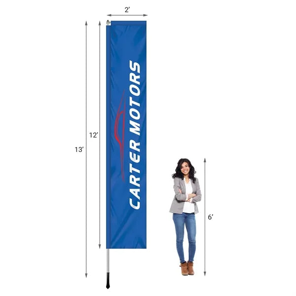 2' x 12' Custom Double Sided Windchaser Flag Kit