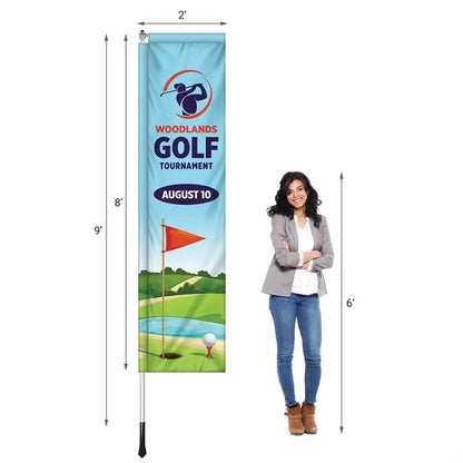 2' x 8' Custom Double Sided Windchaser Flag