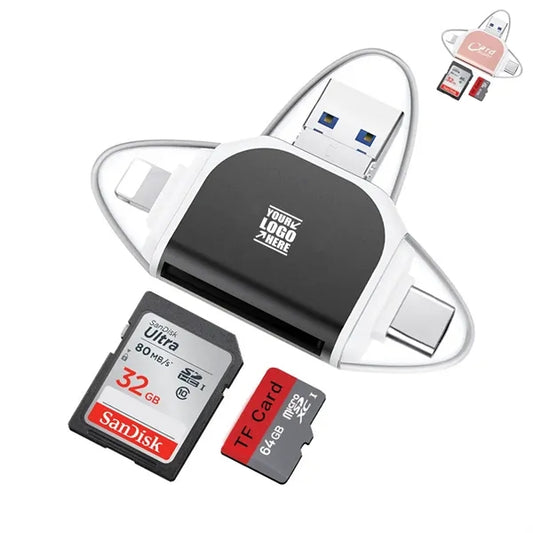 4 In 1 Portable Memory Card Reader