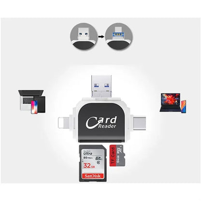 4 In 1 Portable Memory Card Reader