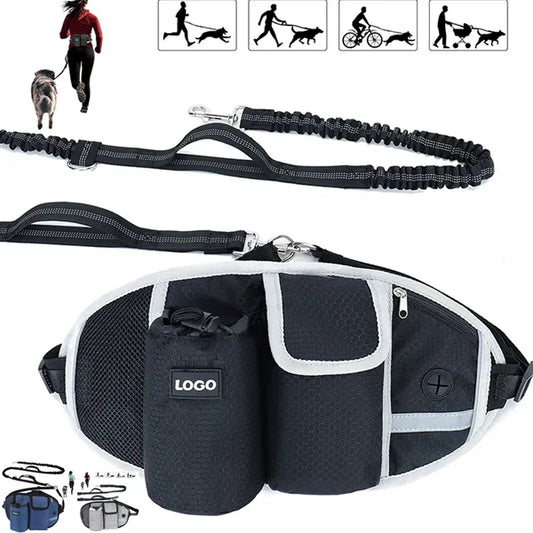 Dog Training Waist Bag Hands-Free Leashes Set